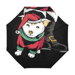 Umbrella Merry Christmas Dog
