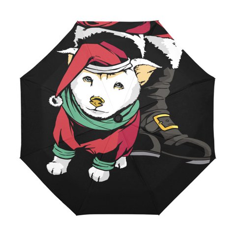 Umbrella Merry Christmas Dog