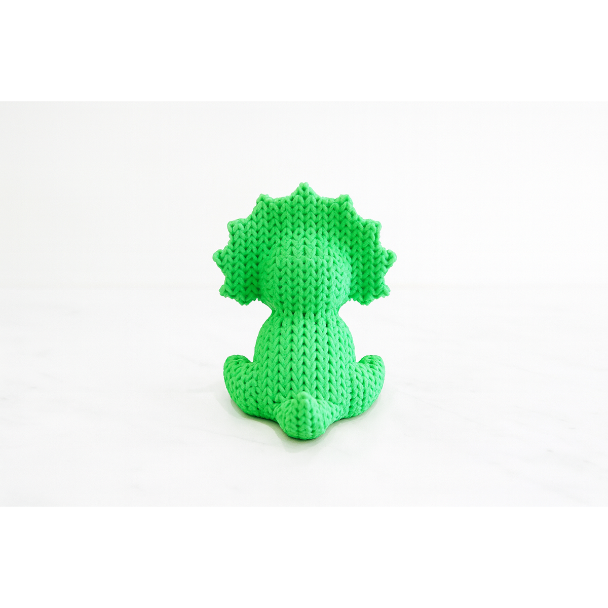 Eterna Wonder — Figurka dinozaura w stylu dzianinowym — Przedmiot dekoracyjny — Zielony