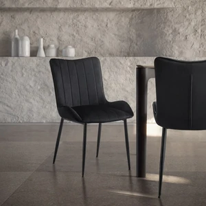 Edith Eetkamerstoelen [Set van 2] [Fluweel]