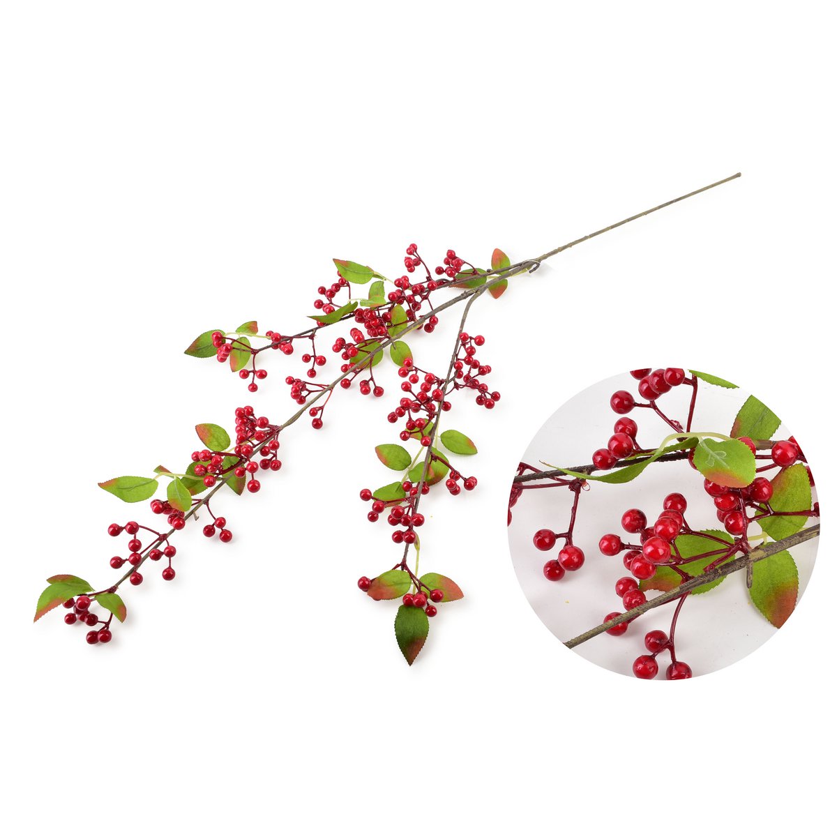 VIRIDIS Artificial holly twig 88cm