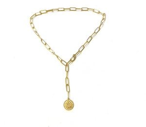 Chain large link with coin