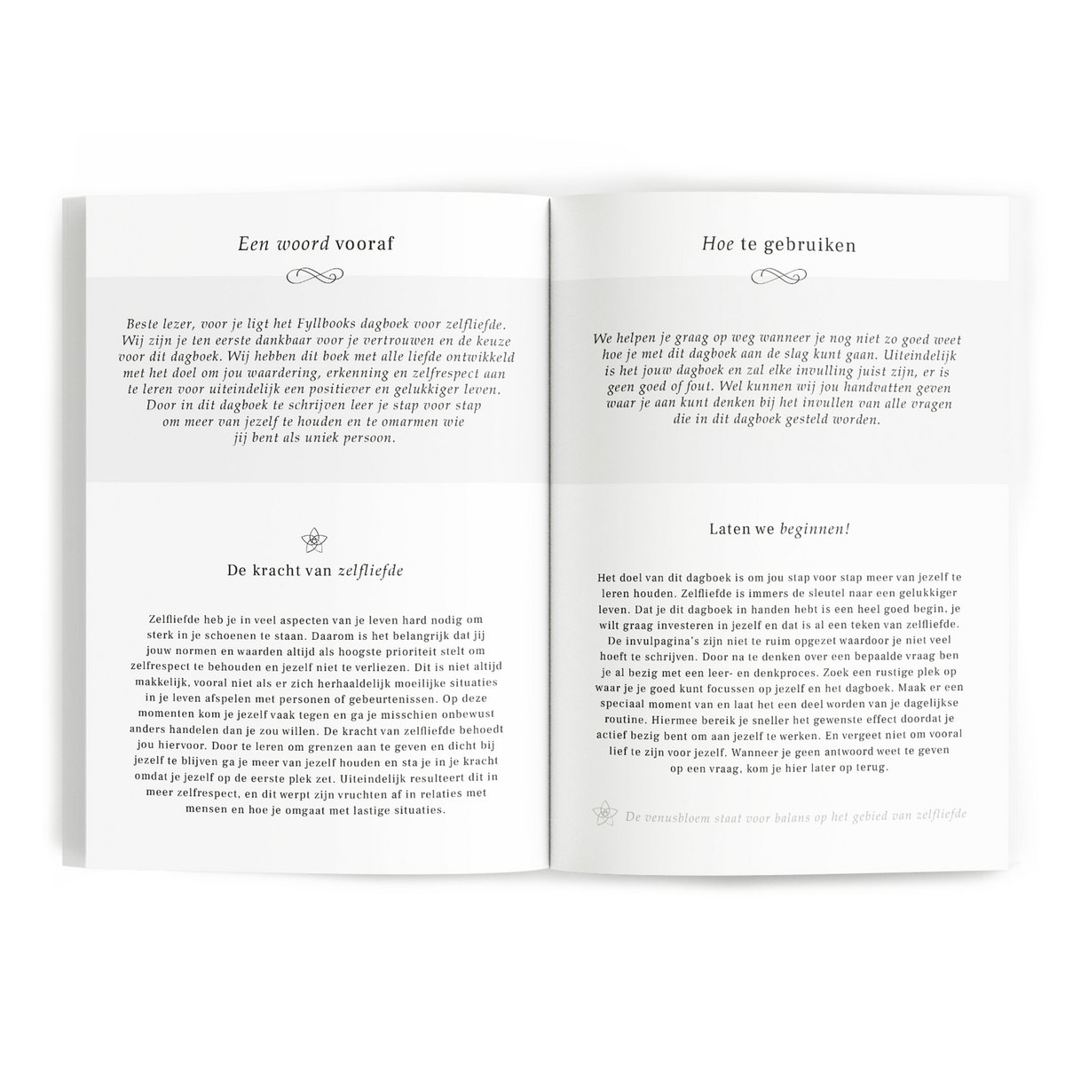 Fyllbooks Tagebuch für Selbstliebe - Leinenkamel mit Goldfolie