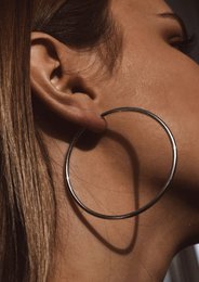 Créoles Nomad Argent, 60 mm