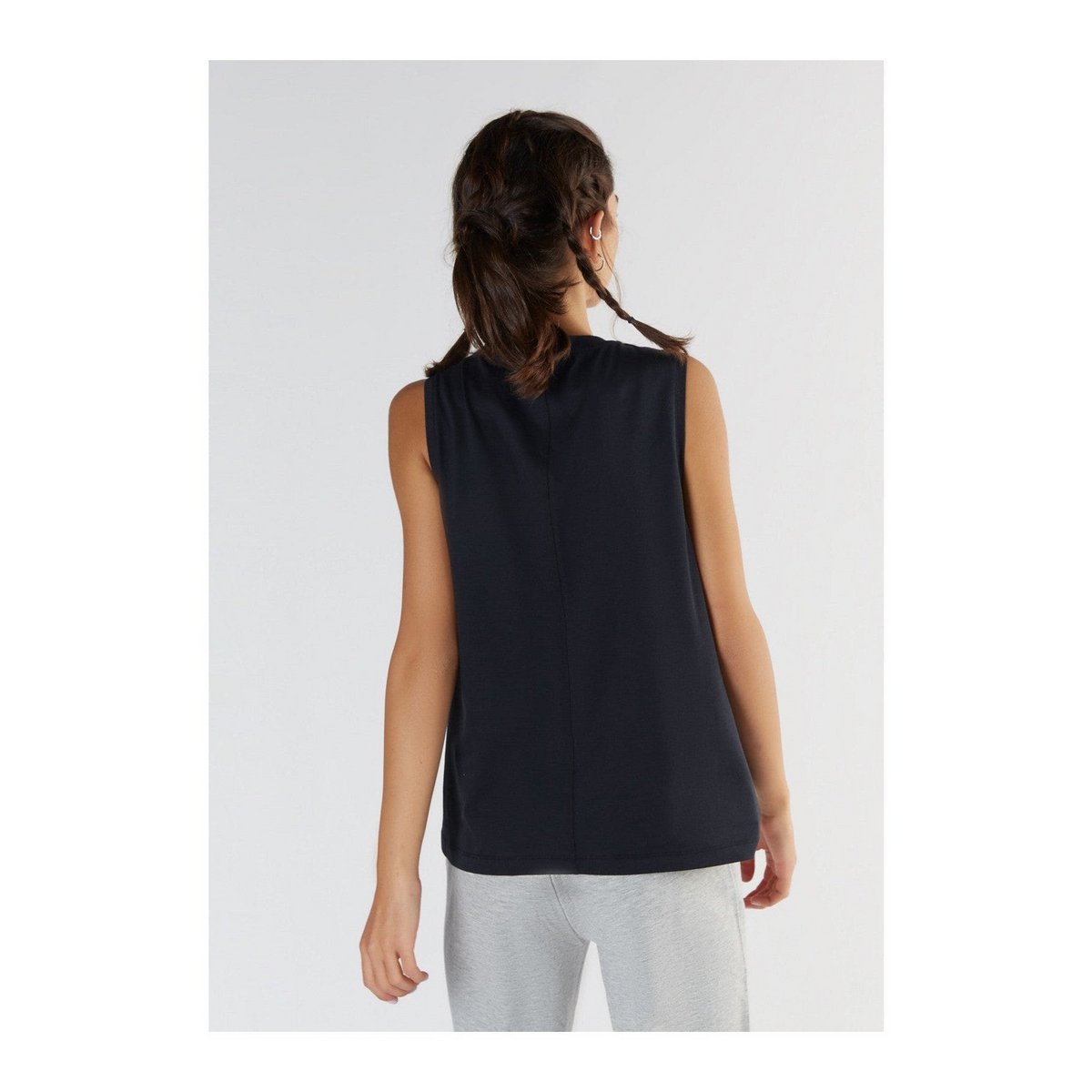 T1211-01 | TENCEL™ Active Damen Top hooggesloten - Zwart