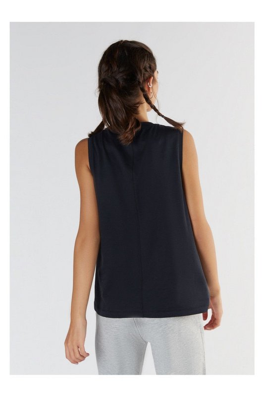 T1211-01 | TENCEL™ Active Damen Top hooggesloten - Zwart