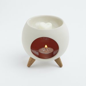 Aromatic diffuser for scented wax. ROUND ORANGE burner