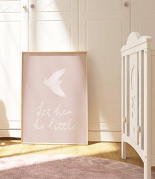 Affiche colombes, affiche colombe de la paix, Laissez-la être petite affiche de citation kinderkamer, affiche vogel, imprimé filles, affiche rose de chambre de filles, affiche de crèche de filles