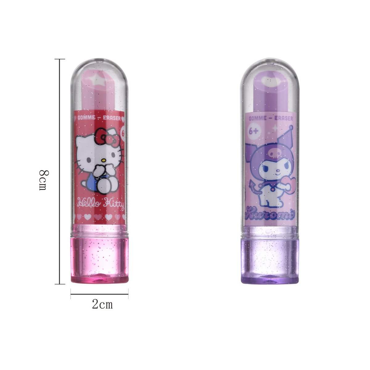 Hello Kitty og Kuromi Lipstick Eraser