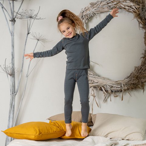 Kinderbroek Merino 250 Perfect Grey