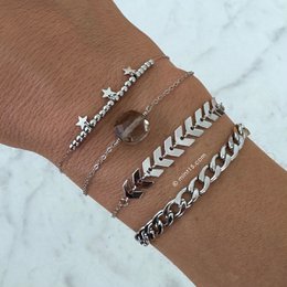Flad kæde armbånd