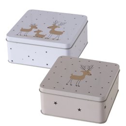 Boltze Home Storage tin set 2-piece Deer