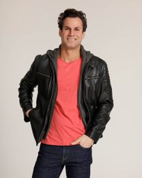Jasper │ Veste à sweat à capuche en cuir masculin