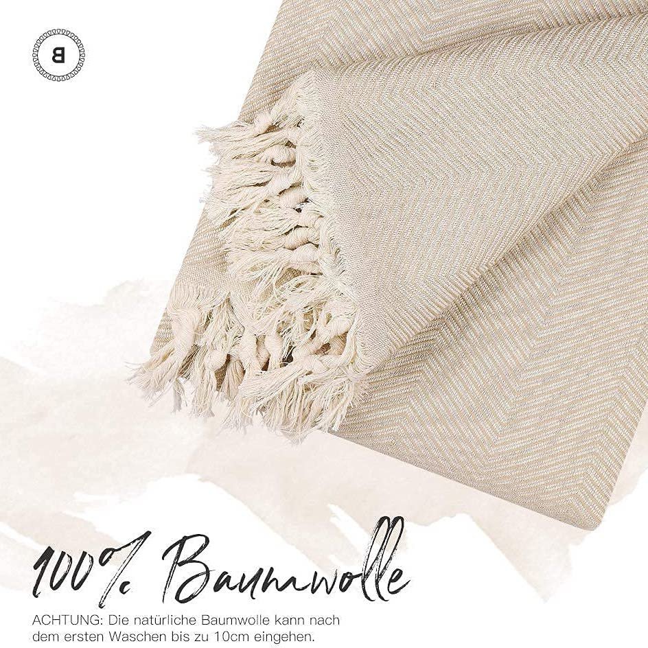 BOHORIA® XXL Tulum bedspread "Natural Cotton"