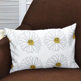 Funda de cojín | Paquete de 2 flores rectangulares de yute | 30x46cm
