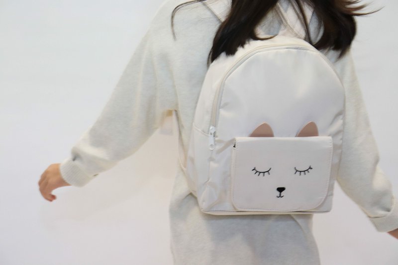 Little Kitten MINA Children's Backpack — Beige | Yuko B.