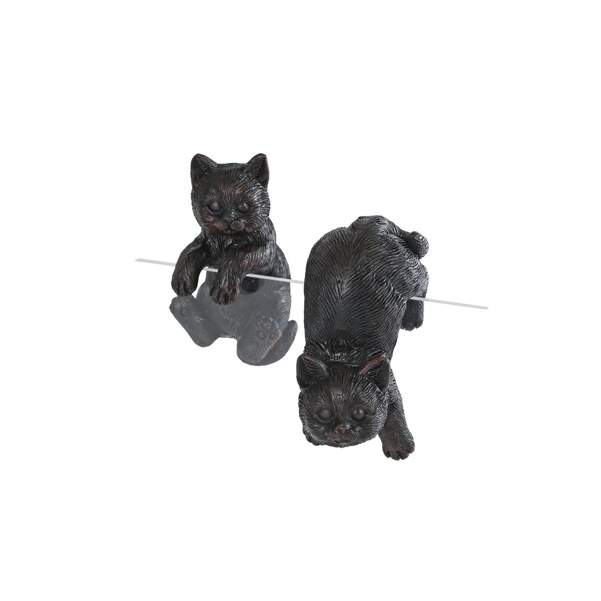 Hang sculpture Cat black polystone