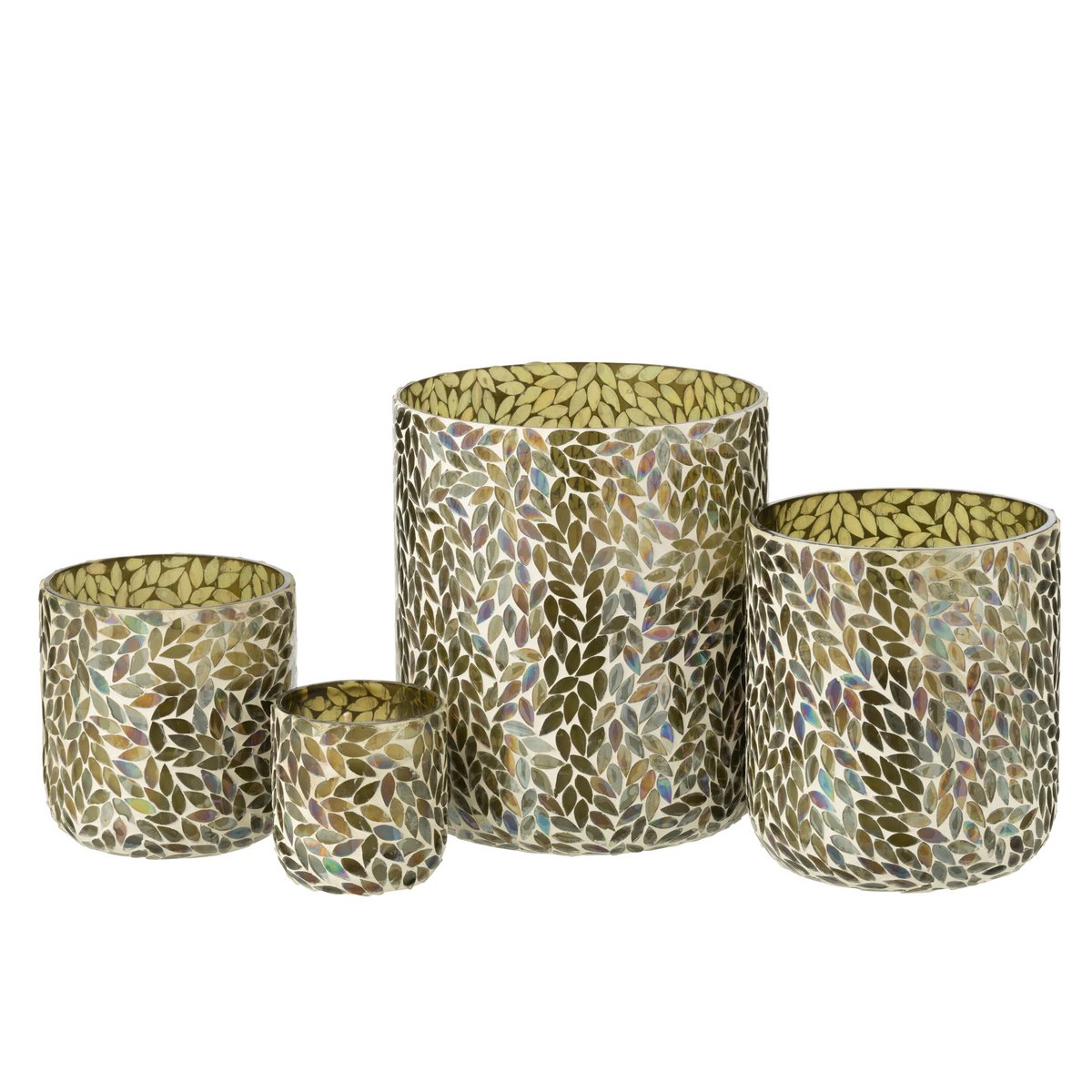 J-Line geurkaars Tea & Herbs - glas - groen - XL - 150U