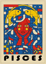 Stjernetegn Print - Bauhaus Style
