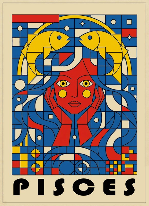 Stjernetegn Print - Bauhaus Style