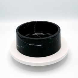 Marmor mad- og drikkeskål | Nero Marquina