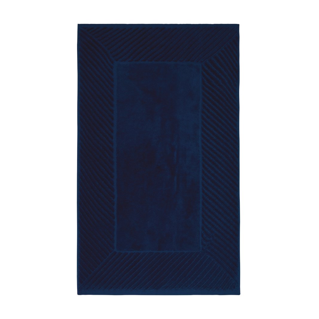Badmat 50 x 80 cm, 1200 gr./m², Velours, Marineblauw