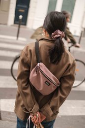 Chouchou Bernie - Houndstooth (khaki og bordeaux)