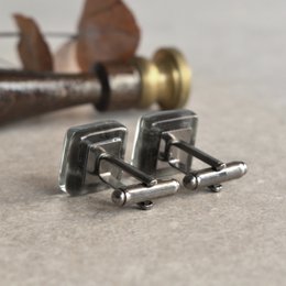 Science Cuff Links med matematiksymboler PI og Square Root, Black Color, Wedding Accessories til mænd