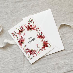 Grußkarte · Hochzeitslilien