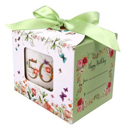 DUO Occasional Mug 400ml, Birthday “50”, in a giftbox with a ribbon