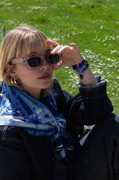 Ribbon scarf "The little blue jewelry box"