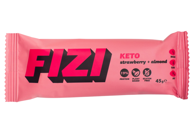 Barra sin gluten vegana "fresa + almendra" 45G