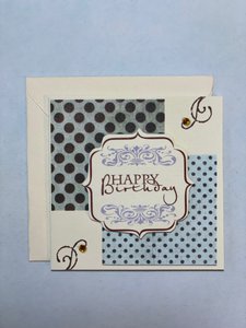 Happy Birthday - Minikarte mit Umschlag