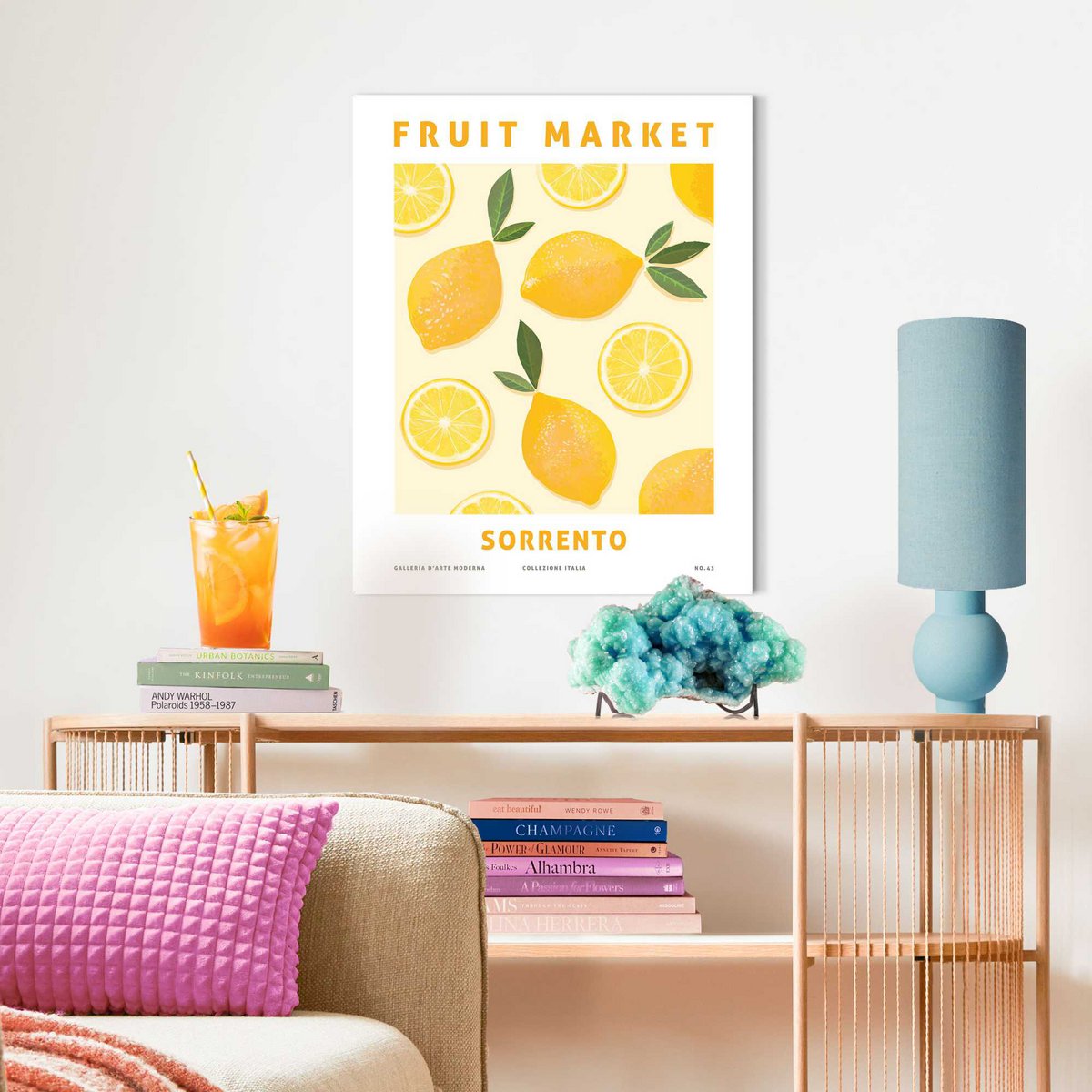 Schilderij Slim Frame Lemons 50x40