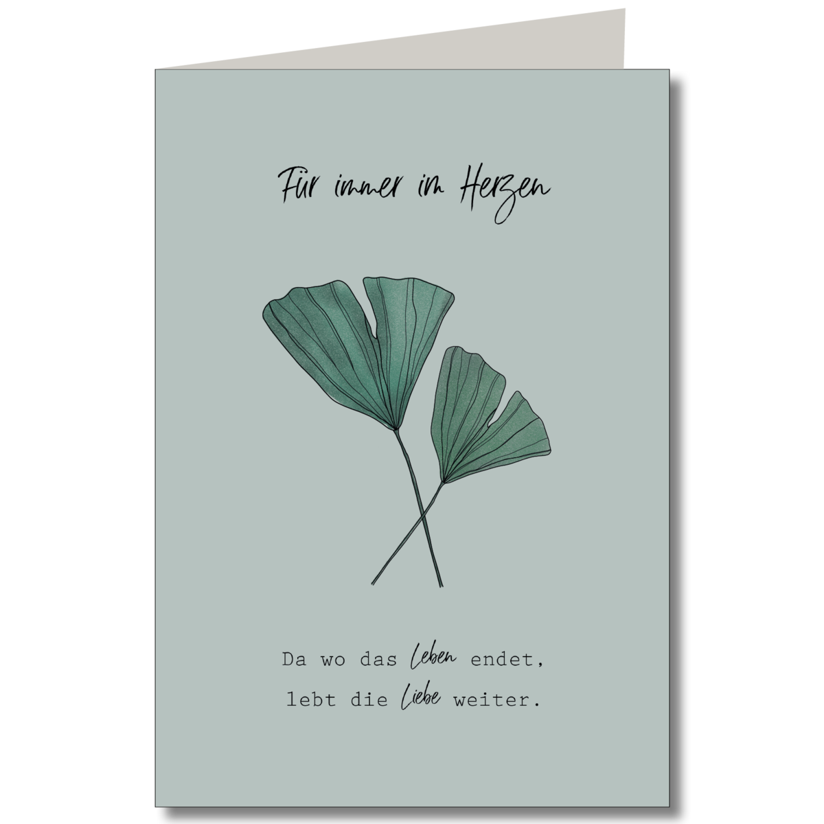 Forever in my heart folding card