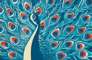 The peacock wallpaper