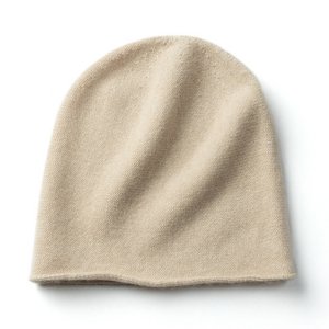 RIBBED POMPOM – 100% cashmere beanie with Pom-Pom