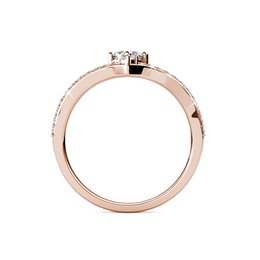 Bague Zinnia - Or Rosé et Cristal