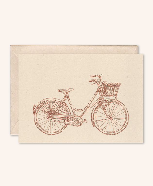 Sustainable card + envelope | Women's bike | elderflower