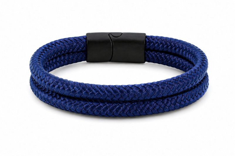 Touw armband 12mm - Caesar collectie | Editie zwart