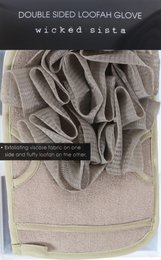 WS Double Sided Loofah Glove Grey