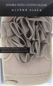 WS Double Sided Loofah Glove Grey