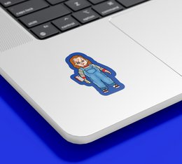 scary doll halloween sticker