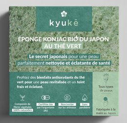 Biologische Japanse Konjacspons met groene thee