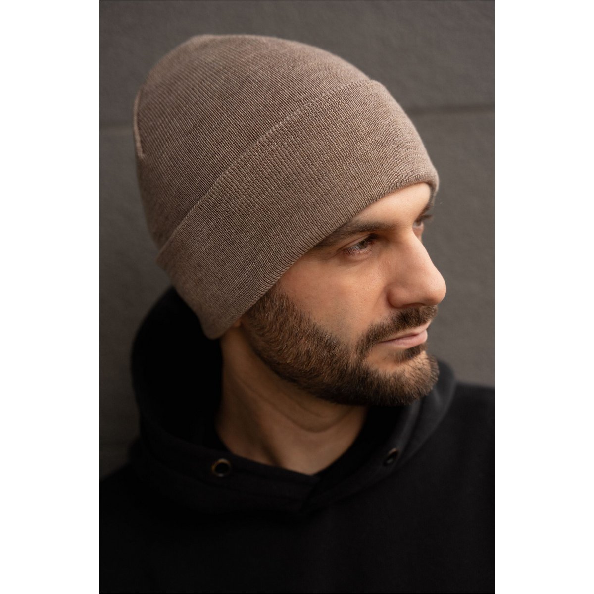 NAOMI hat – 100% merino wool – taupe