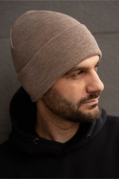NAOMI hat – 100% merino wool – taupe