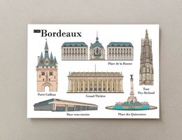 Illustrierte Postkarten Bordeaux