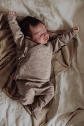 Uld Fleece Footed Bukser - Sand
