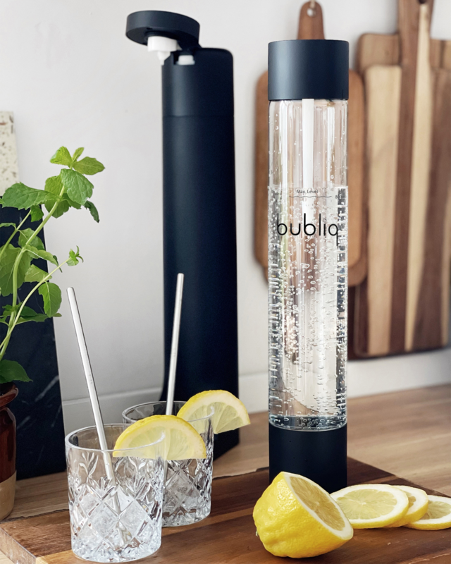 Matte black bubliq drink carbonator