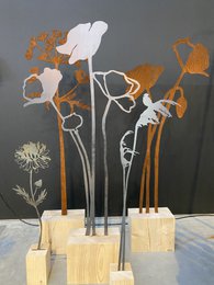 Griffe Reed & Bear en acier Corten 90 cm